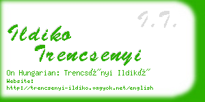 ildiko trencsenyi business card